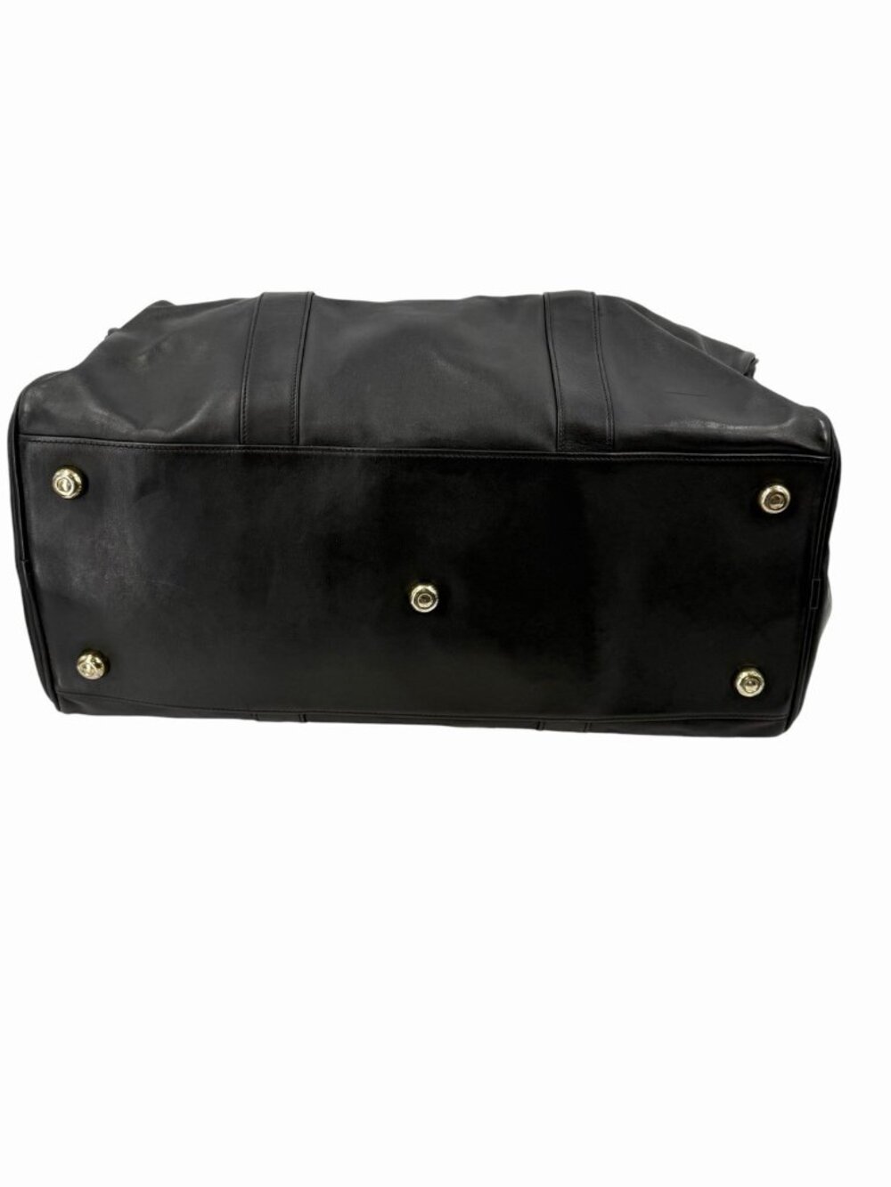 COACH Vintage Black Leather Duffel Weekender 0596 Bag - Picture 7 of 12